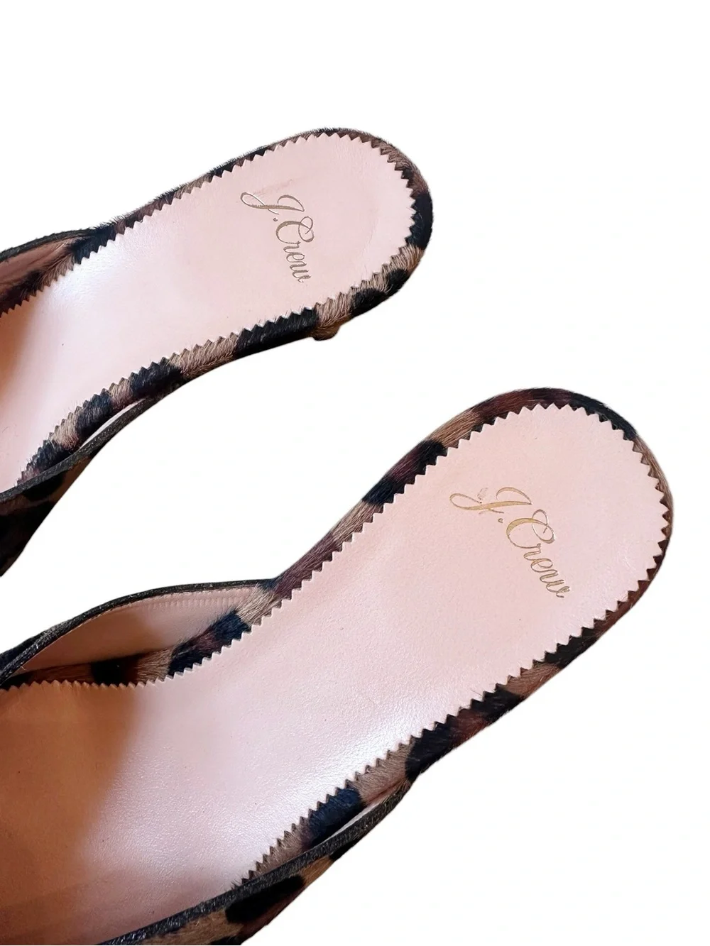 J. Crew Sophia Kitten Heels in Leopard Calf Hair 7.5 - Picture 6 of 9